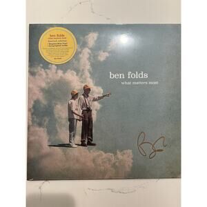 Ben Folds - What Matters Most Seaglass Blue Signed Vinyl /200 NEW SEALED